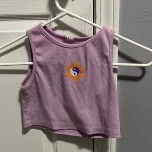 SHEIN yin yang cropped tank